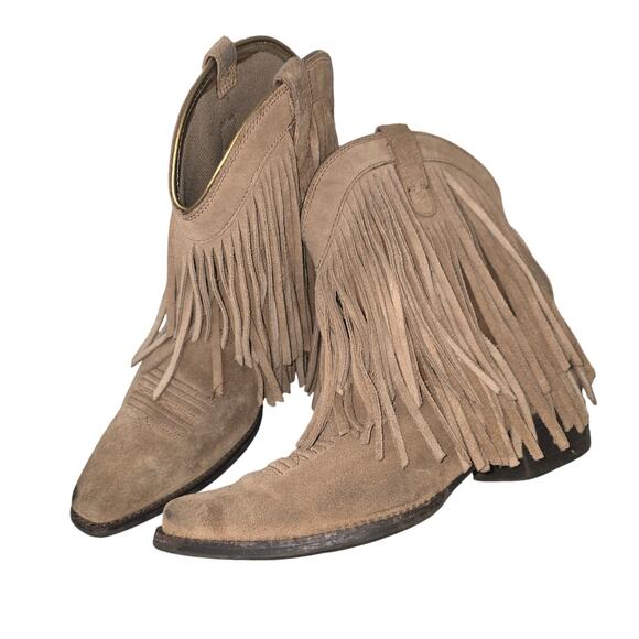 Ariat Western Bootie Boot Youth 5.5 Suade Fringe Cowgirl Equestrian Festival - Picture 1 of 9